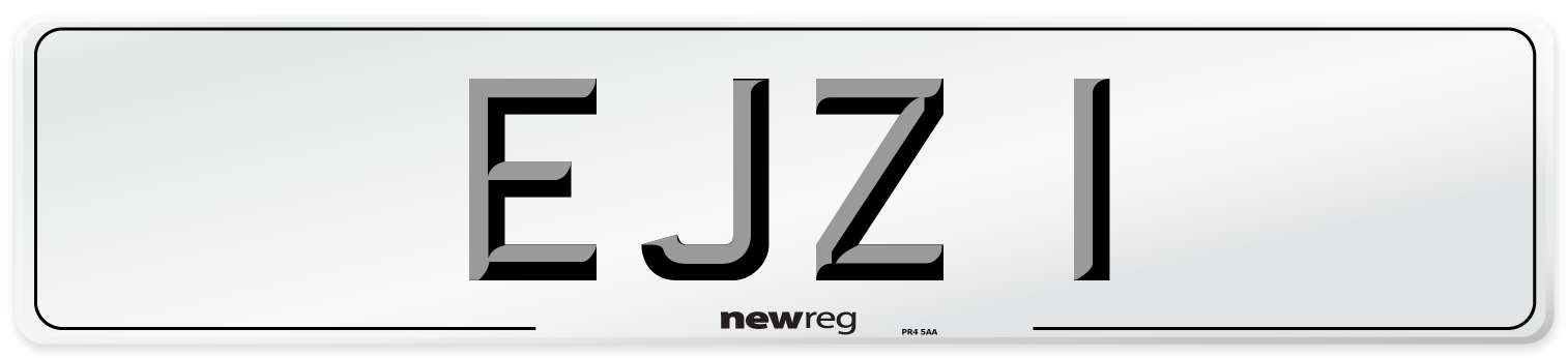 EJZ 1 Number Plate from New Reg